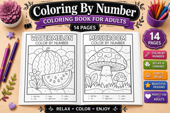 Download Color by Number Coloring Book for Adults - Coloring Collection