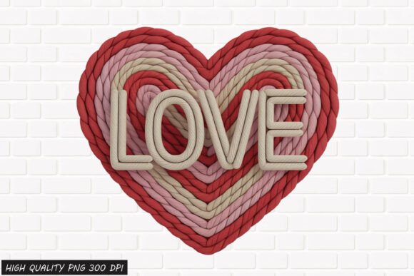 Download Rope Heart LOVE Valentine PNG File - Premium Bundle