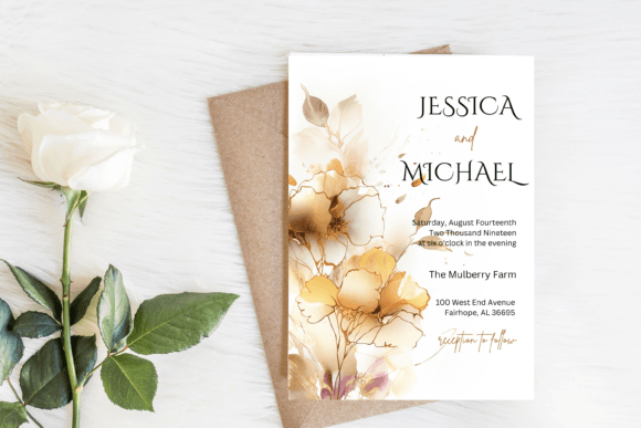 Download Autumn Golden Wedding Invitation - Wedding Collection