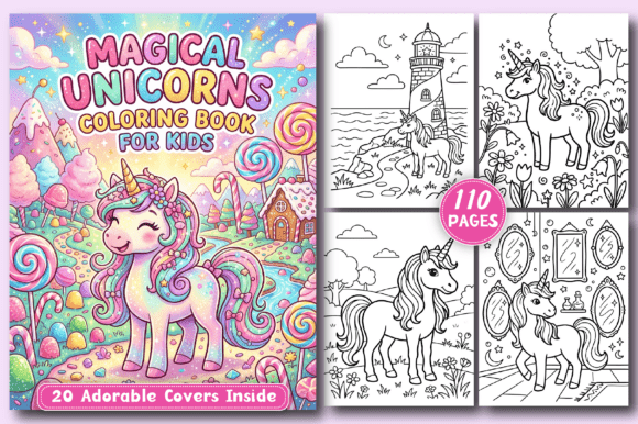 Download Magical Unicorns Coloring Book for Kids - Coloring Collection