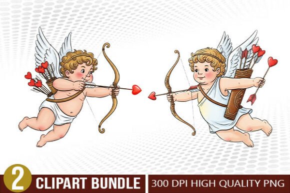 Download Cupid Angel Valentine Illustration Set - Valentine illustration set Collection