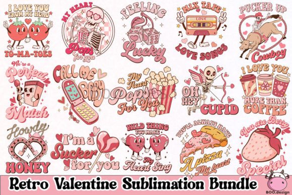 Download Retro Valentine Png Bundle - Valentine png bundle Collection