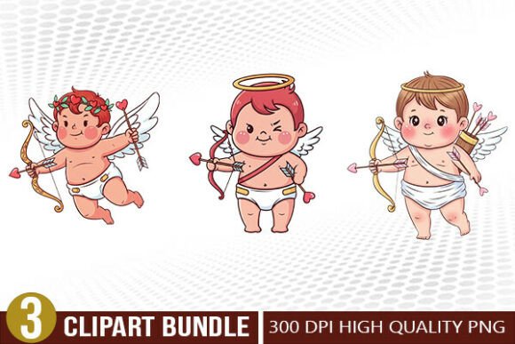 Download Cupid Angel Valentine Illustration Set - Valentine illustration set Collection