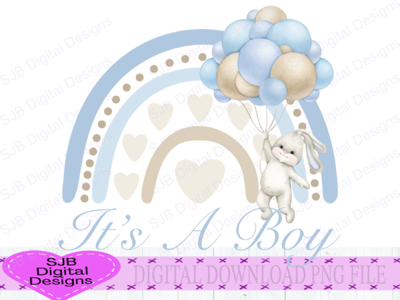 Download Its a Boy New Baby Watercolor Bunny - Its a boy Collection