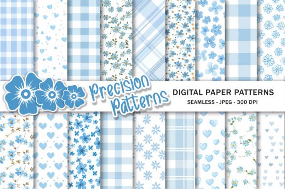 Download Baby Blue Digital Paper Set - Digital paper set Collection